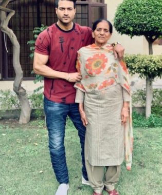 Guru Mann With His Mother